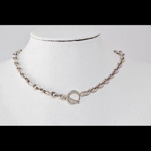 Heavy sterling silver choker necklace